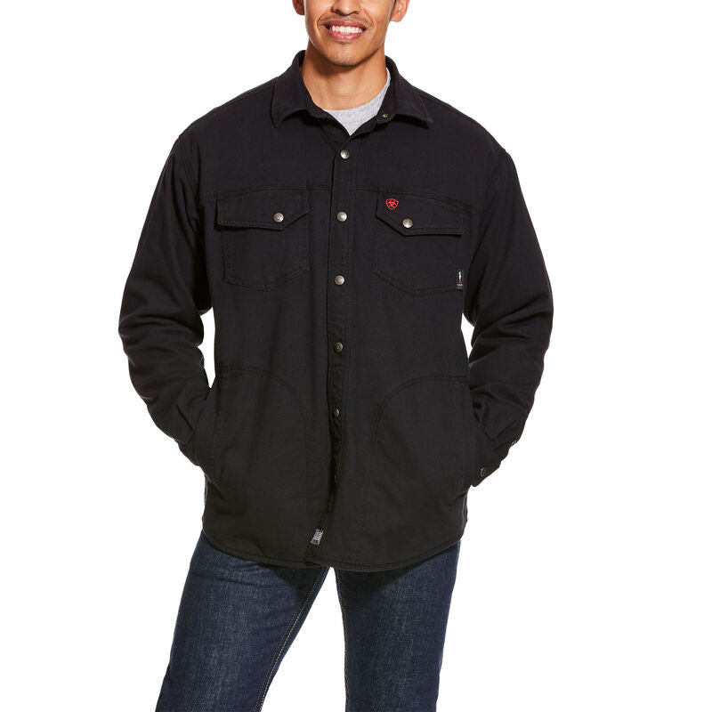 
            
                Load image into Gallery viewer, Ariat FR Rig Shirt Jacket - Black
            
        