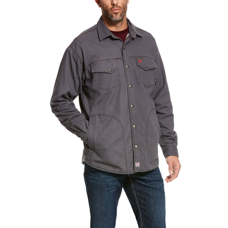 
            
                Load image into Gallery viewer, Ariat FR Rig Shirt Jacket - Iron Gray
            
        
